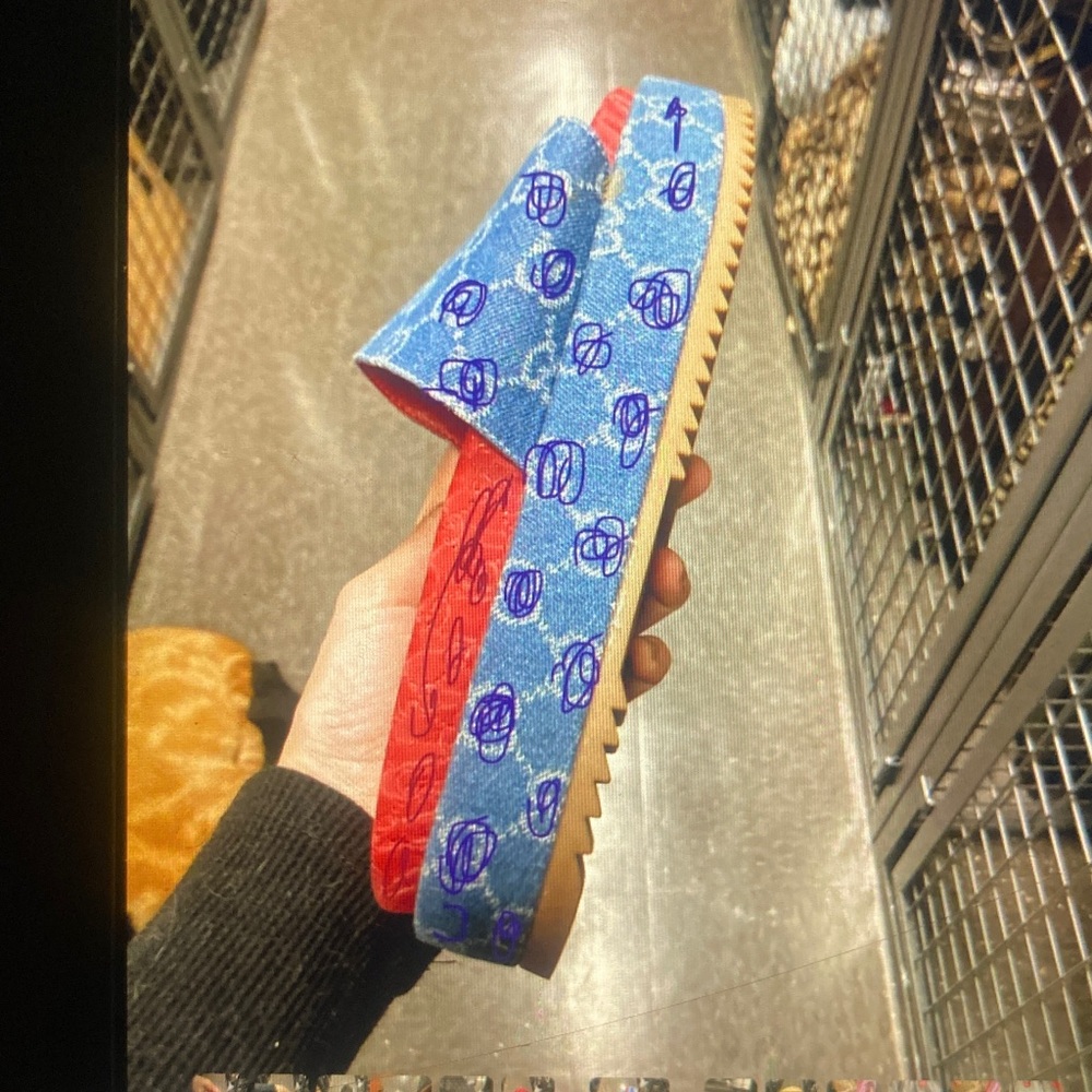 Ucci denim platform sandals